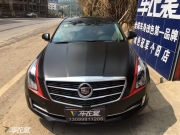 標新立異 凱迪拉克ATS全車綢緞黑局部亞光紅車身改色貼膜