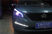 武漢索九改燈車燈改裝氙氣大燈LED雙色燈眉?xì)W9005超遠(yuǎn)光改裝