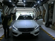 奔馳C200汽車音響改裝愛威三分頻+安博士隔音_重慶渝大昌改