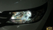 深圳汽車燈光升級改裝_本田CRV汽車大燈升級Q5透鏡