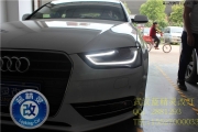 武漢奧迪A4L車燈不亮升級高配日行燈武漢藍(lán)精靈改燈