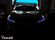 福州改燈 現(xiàn)代索納塔8改雙光透鏡氙氣燈 【福州燈峰造極】