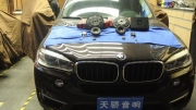 蘿崗汽車音響改裝 廣州天驕寶馬X5改裝伊頓100wz
