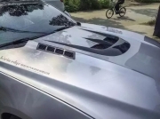[外观] 14-15新款野马Mustang改装碳纤维树脂开孔引擎盖