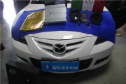 番禺汽車音響改裝 廣州賣音樂馬自達3改裝ATI精巧6.1兩分頻