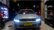 大眾寶來(lái)改雙色淚眼-小雷改燈。