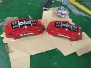 途觀改裝意大利brembo 18Z大六剎車套裝完美安裝