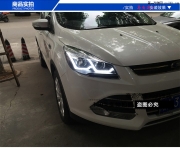 長沙奇跡改燈 福特翼虎車燈升級氙氣燈大燈總成 龍鼎大燈...