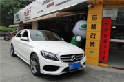 龍華汽車音響改裝 深圳車樂匯奔馳C300改裝TRU S4