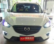 【西安碩展改燈】馬自達(dá)CX-5車燈改裝極品Q5透鏡 日行燈