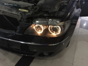 上海寶馬7系改裝海拉5雙光透鏡歐司朗氙氣大燈