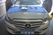 從化汽車音響改裝 廣州天驕奔馳E200改裝彩虹SL-C6.2
