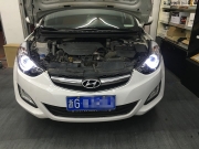 現(xiàn)代朗動改海拉3雙光透鏡+LED天使眼 【金華萬車樂】