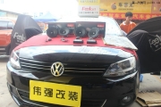 大眾速騰改裝芬朗音響+大麥四門隔音【南寧偉強(qiáng)汽車音響...