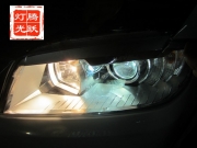石家莊哈弗H6汽車前大燈升級(jí)改裝雙光透鏡-騰躍改燈