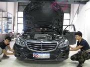 奔馳改裝E260L改高配智能隨動LED大燈盲點輔助行車...