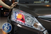 武汉纳智捷U6全新升级蓝定制氙气灯加装红色恶魔眼