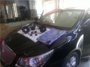 別克朗逸升級德國彩虹喇叭+四門大能隔音濟(jì)南汽車音響改裝