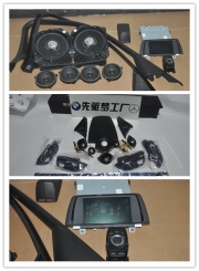 寶馬5系改裝輪轂噴黑卡鉗噴紅3M改色哈曼5高1中