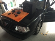 【南昌浪潮音響隔音改裝】大眾桑塔納2000 汽車音響改裝