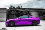 日产GTR “电镀紫”车身改色贴膜