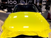 奥迪A4“高光柠檬黄”汽车改色贴膜
