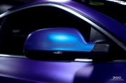 宽阔大气！奥迪A5的“电光紫魅蓝”车身改色贴膜