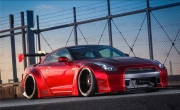 [外觀] 戰(zhàn)神日產(chǎn)GTR R35改裝LB performance寬體包圍 前杠 后唇 輪眉 尾翼 排氣