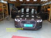 奧迪A4 加裝先鋒行車記錄儀高清夜視后視鏡倒車影像雙鏡頭
