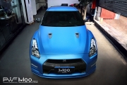 战神归来！日产GTR 的“电光金属蓝”汽车贴膜-WOO汽车美工坊