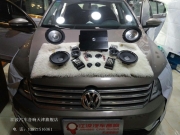 天津大眾邁騰汽車(chē)音響改裝彩虹好聲系列三分頻----天津江波