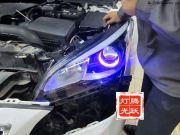 石家莊改燈名圖車燈升級(jí)改裝16款Q5雙光透鏡氙氣燈