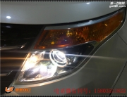 太原福特探險者大燈改裝奧迪Q5小糸雙光透鏡 漢雷燈泡 奧....