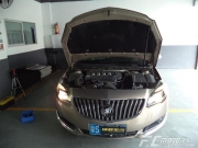 【鋒程車改】別克君威升級原裝進(jìn)口海拉五雙光透鏡LED紫...