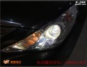 太原現(xiàn)代索八車燈改裝海五透鏡 巖崎5500K燈泡 奧茲姆安定器