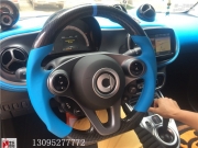 [內(nèi)飾] 云南曲靖奔馳smart汽車個性內(nèi)飾真皮碳纖方向盤套