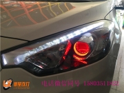 太原起亞K3車燈改裝奧迪Q5小糸雙光透鏡 原裝高配日行燈