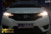 合肥改燈--本田飛度原車頭燈改裝海拉5案例