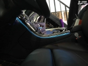 天津奔馳GLC260全車安裝原廠三色氛圍燈