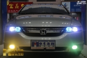 合肥改燈--本田奧德賽原車頭燈改裝海拉5雙光氙氣透鏡案例