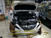 【重慶無(wú)極限車燈】索納塔八車燈改裝海拉6雙光透鏡黃金...