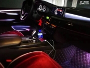深圳寶馬X5改裝九色氛圍燈