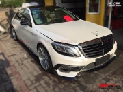 [外觀] 最新款奔馳S級改裝巴博斯碳纖維前唇 W222 AMG S63 S65BRABUS風口