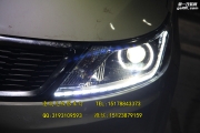 起亞K2車燈升級海拉5雙光透鏡雙色LED日行燈天使眼【重慶...