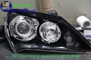 深圳现代悦动改装车灯升级海拉5双光透镜