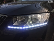 上海新明锐车灯升级改装 双光透镜 LED日行灯 氙气灯 恶魔眼