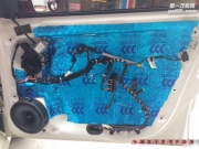 西安车行者音响改装大众POLO升级霸克喇叭隔音案例