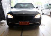 【廣州炫酷車燈】寶馬730車燈光太暗怎么辦，大燈升級(jí)改裝