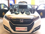 深圳賽電本田URV音響改裝丹拿三分頻環(huán)繞音響+英雅仕功放+...