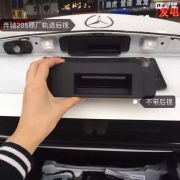惠州奔馳C200加裝原廠倒車軌跡，翻蓋攝像頭